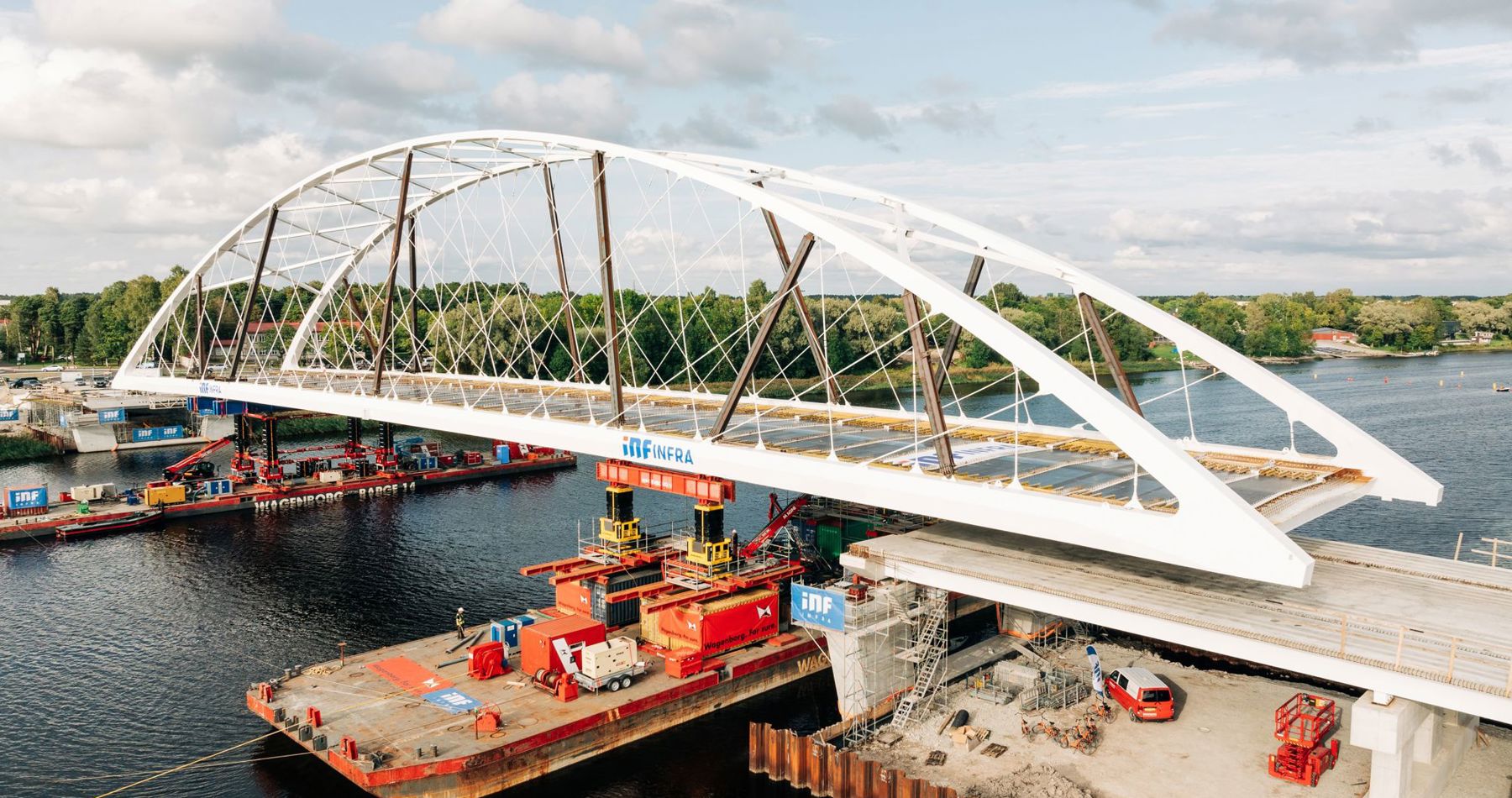 Bridge team installs record-breaking bridge in Estonia